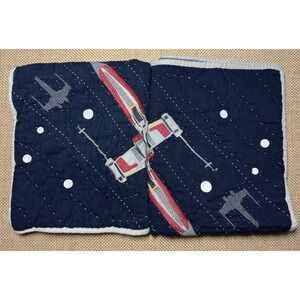 Pottery‎ Barn Star Wars Tie Fighter Sham SET Standard Quilted Blue